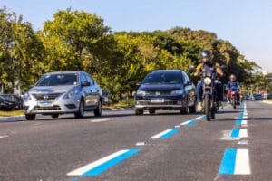 faixa azul para motos