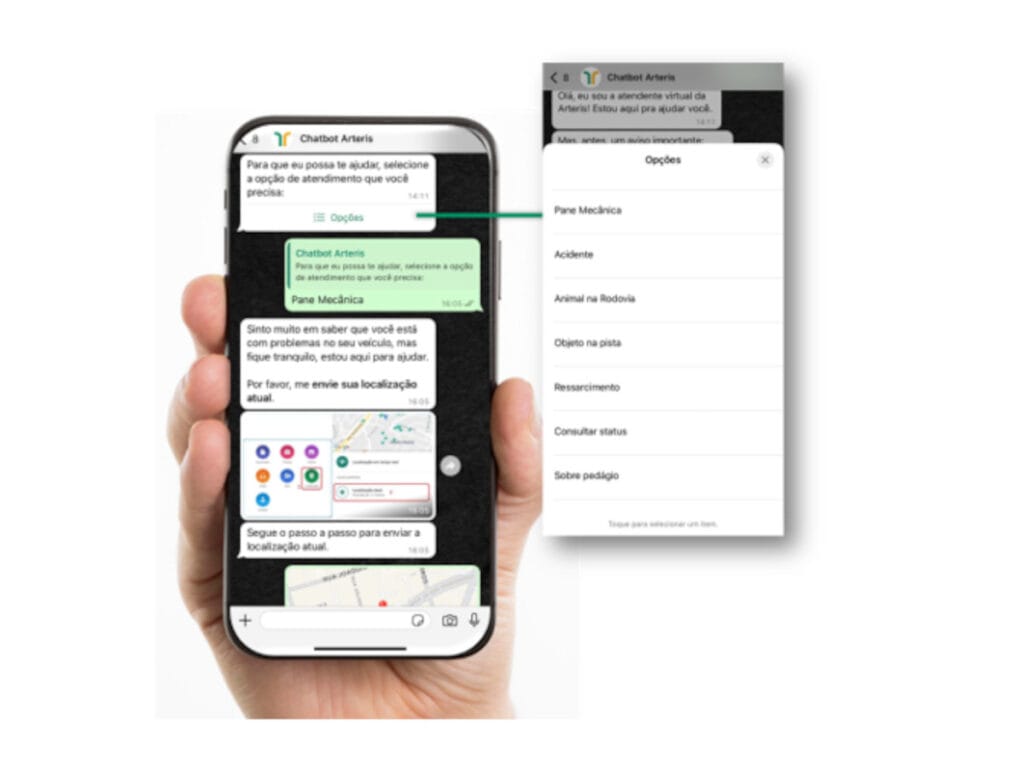 Arteris lança chatbot no WhatsApp para reforçar atendimentos a usuários nas rodovias