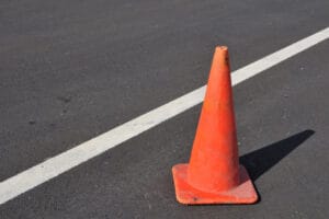 vaga reservada com cone