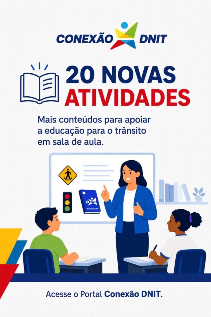 Conexão DNIT amplia banco de atividades pedagógicas com novas contribuições de professores