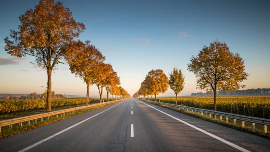 estrada nas férias