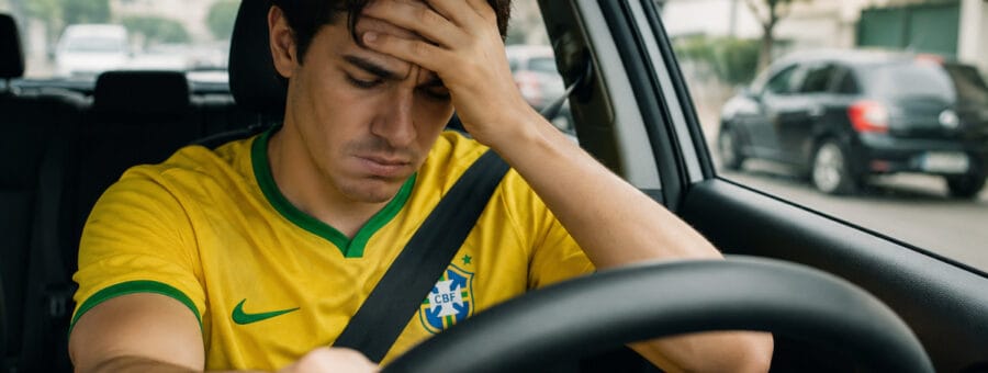 frustração no trânsito