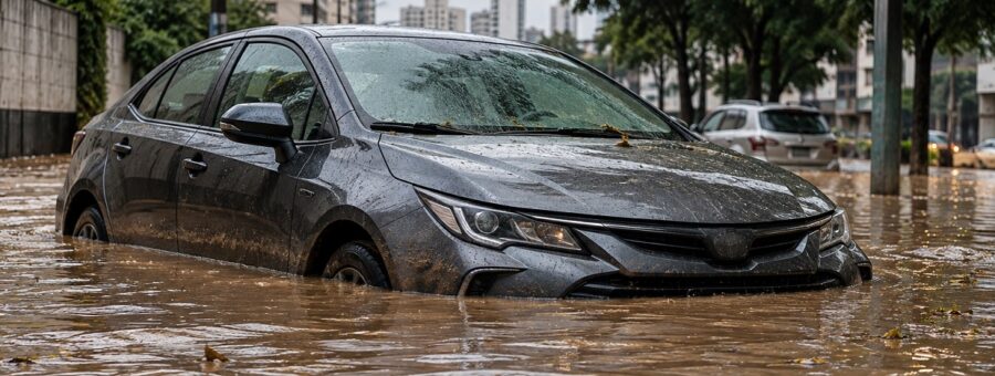 carro alagamento