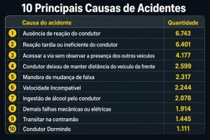 causas de acidentes