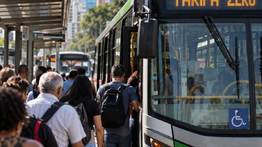Embarque no Ônibus Tarifa Zero reduzir custo de vida