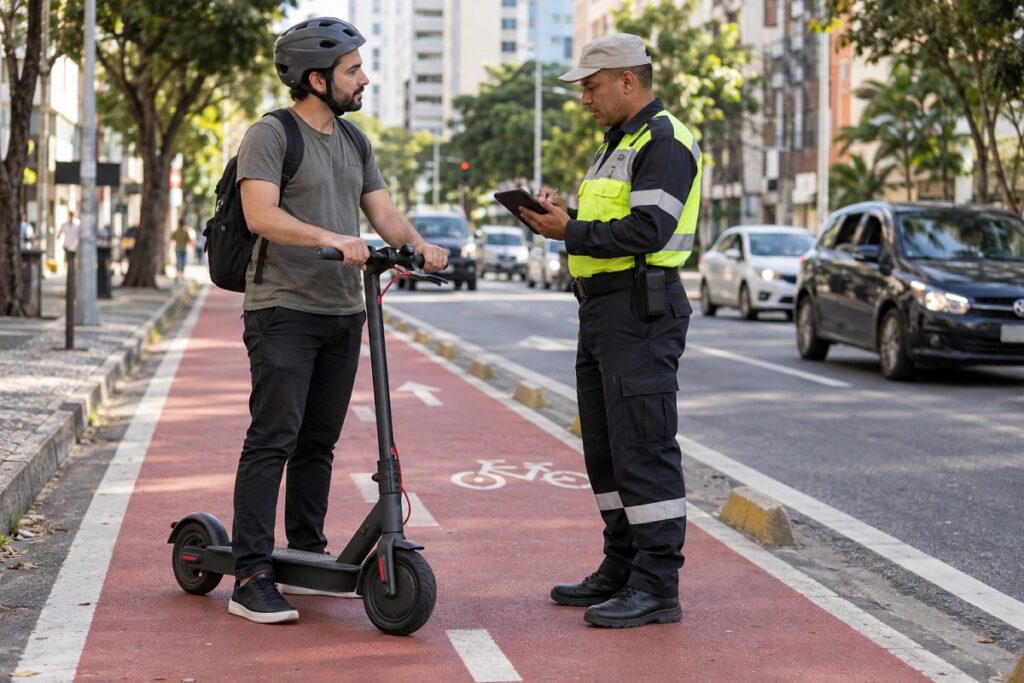 Multa sem placa: como ciclistas e usuários de patinetes podem ser identificados e autuados