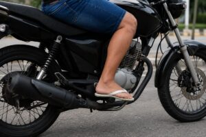 calçado na moto